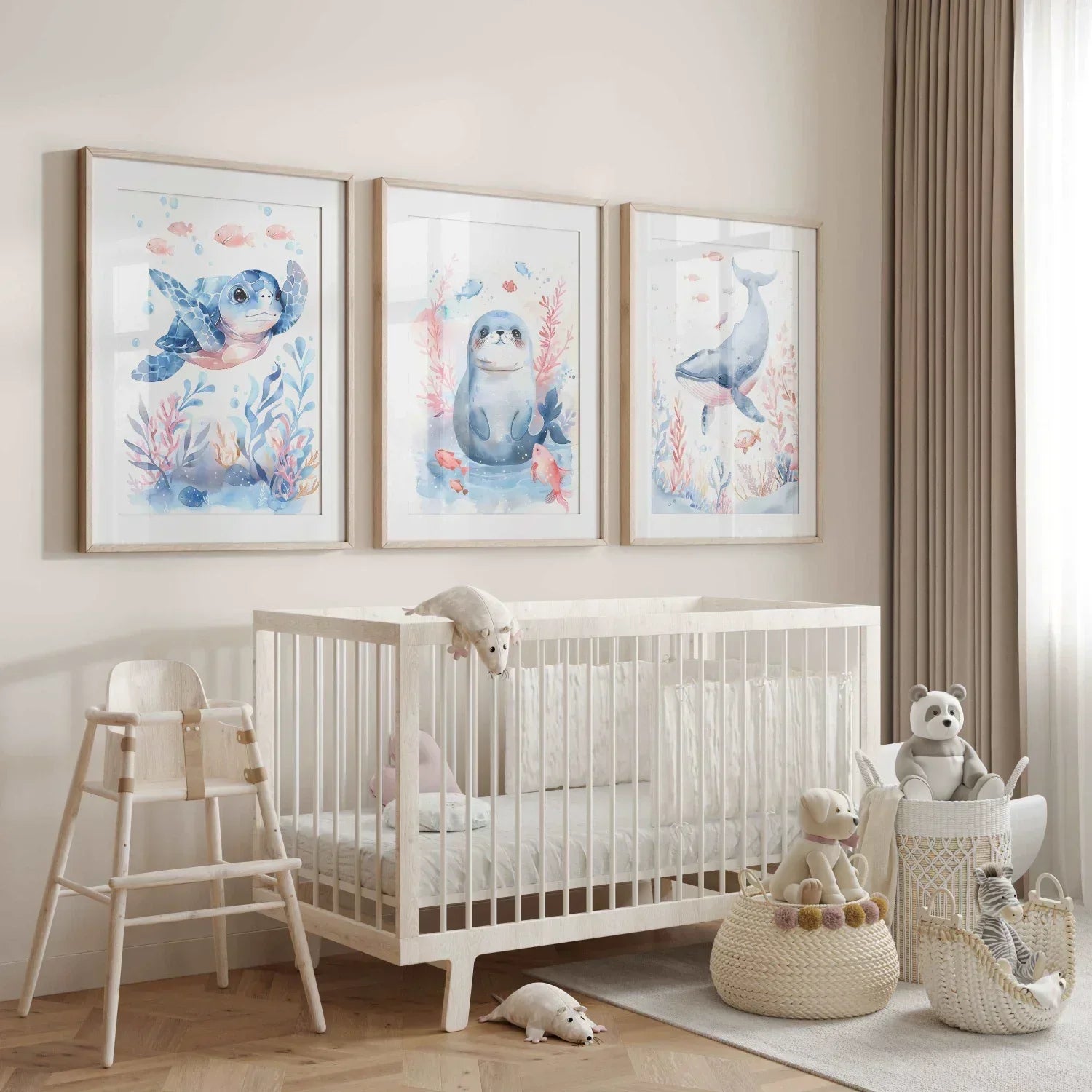 Blue Seal Nursery Wall Art Print