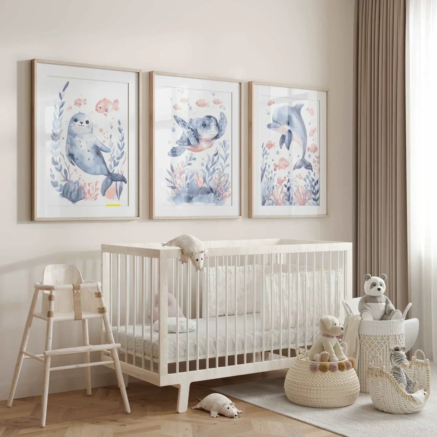 Dolphin Nursery Wall Art Print