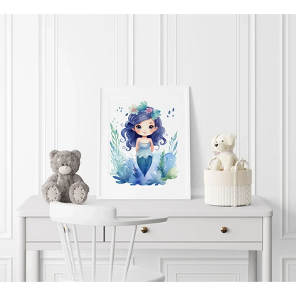 Magical Mermaid Nursery Wall Art - Print