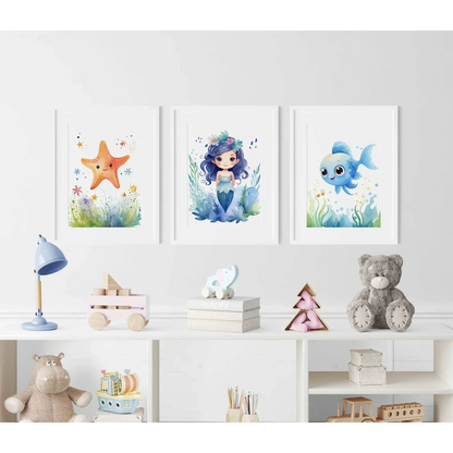 Magical Mermaid Nursery Wall Art