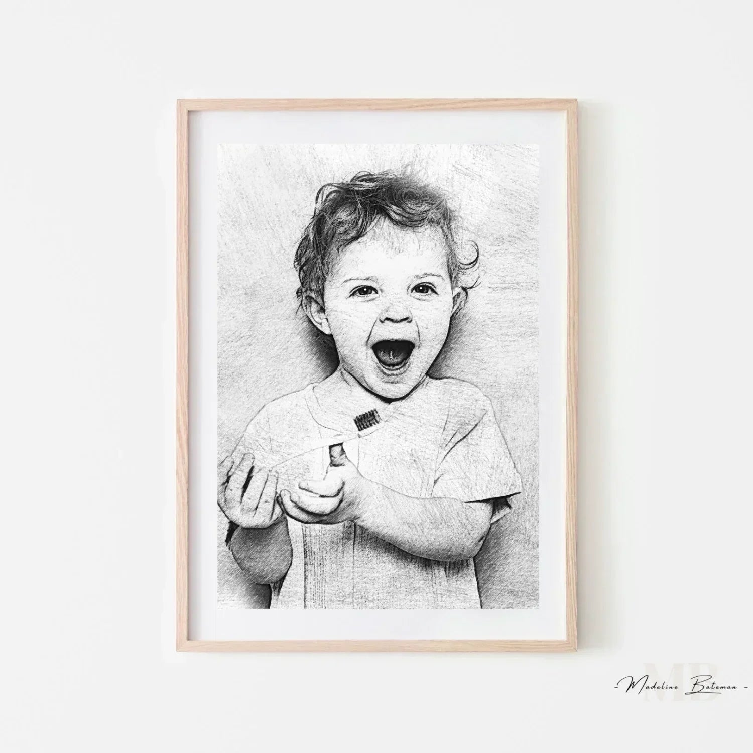 Custom Pencil Sketch from Photo - Print