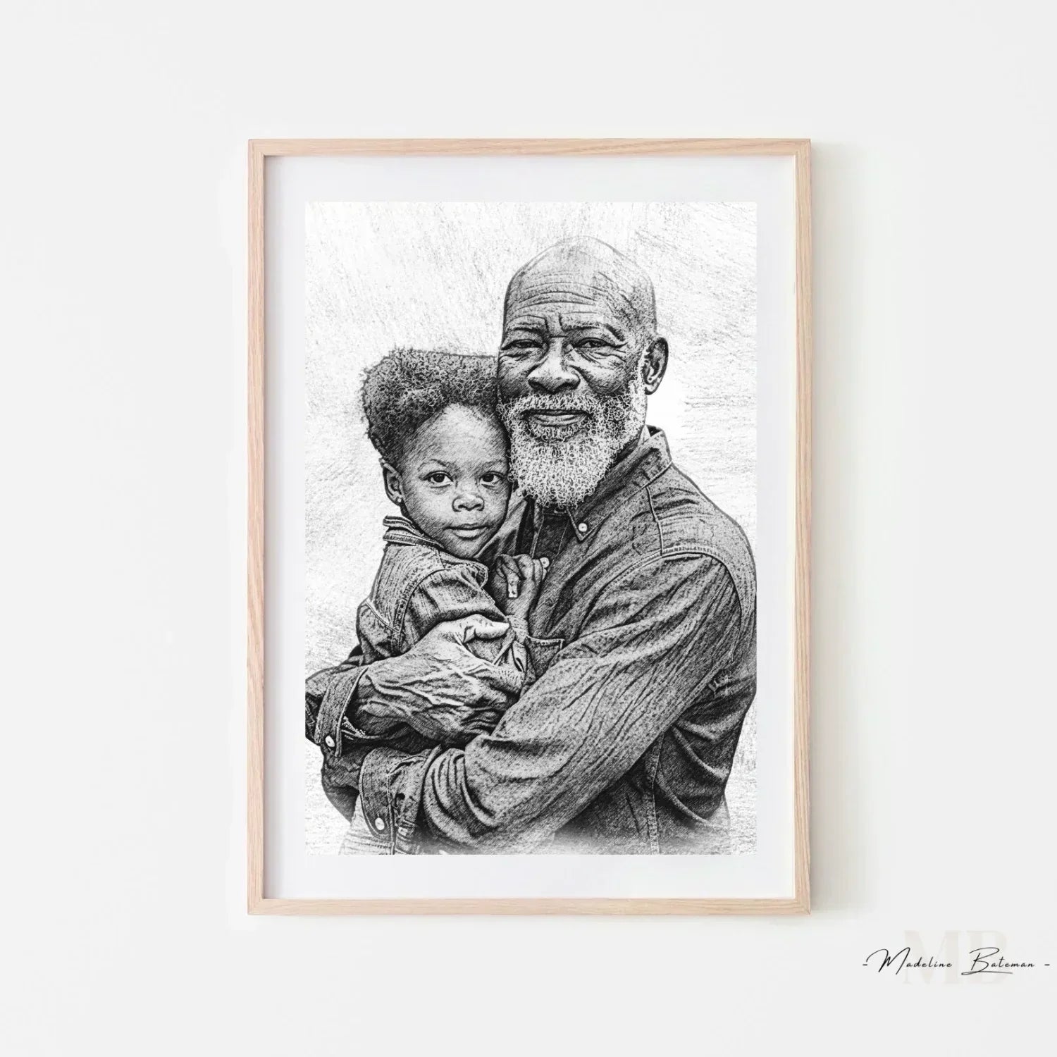 Custom Pencil Sketch from Photo - Print