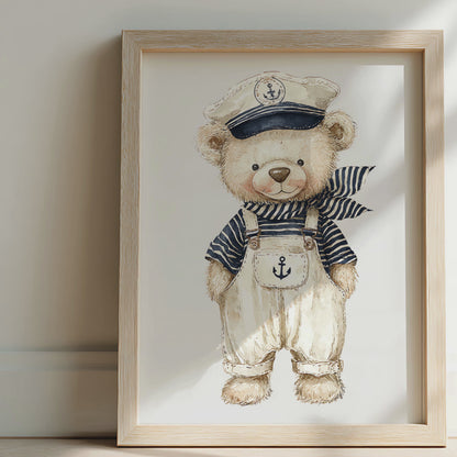 Vintage Coastal Nursery Wall Art Set of 6