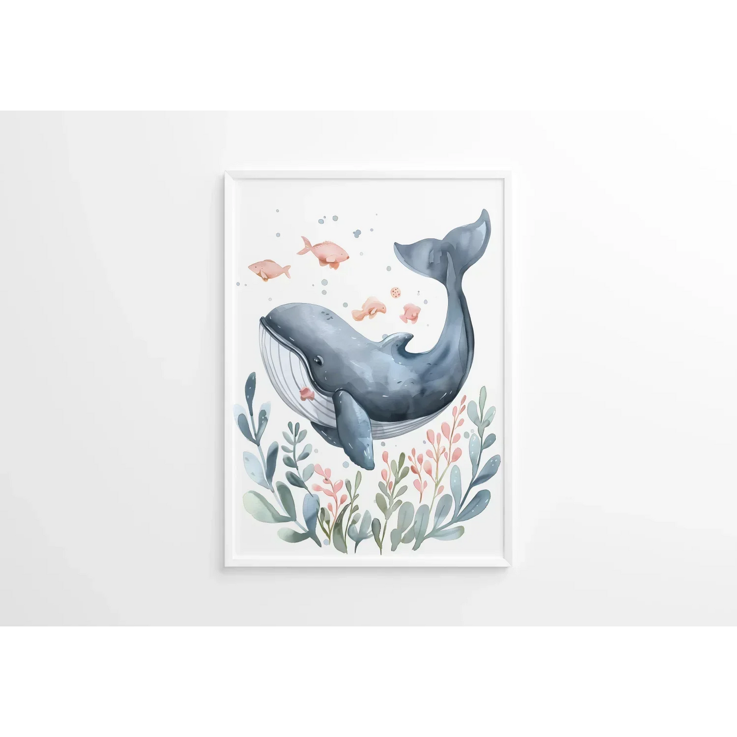 Splashy the Whale Nursery Wall Art - Print