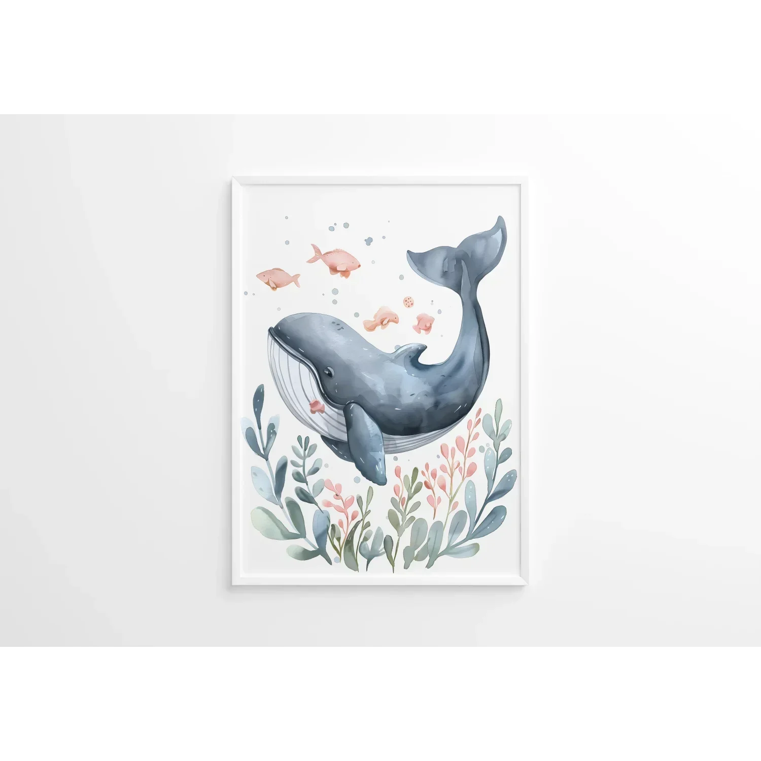 Splashy the Whale Nursery Wall Art - Print