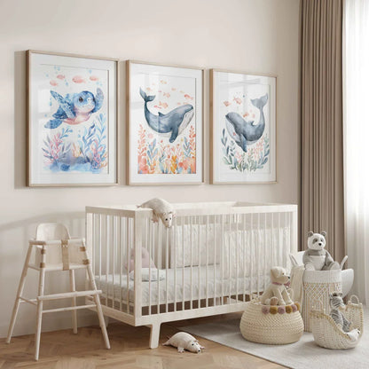 Splashy the Whale Nursery Wall Art