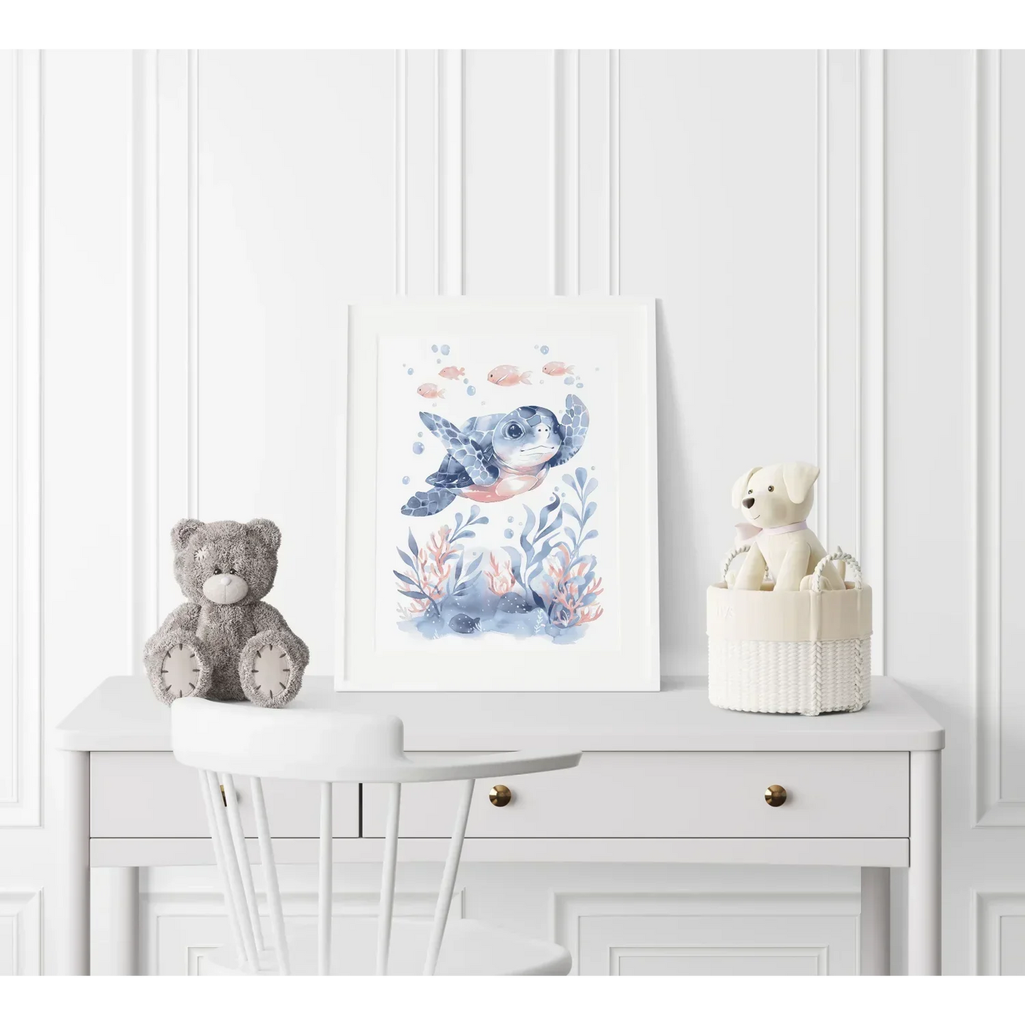 Turtle Nursery Wall Art Print - Print