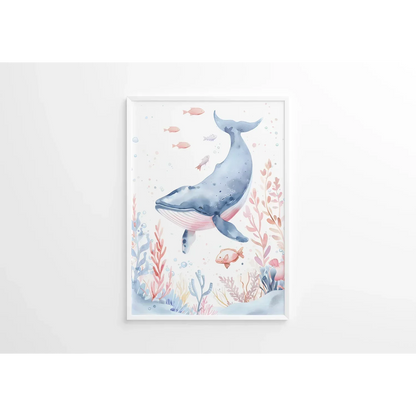 Whale Nursery Wall Art - Print