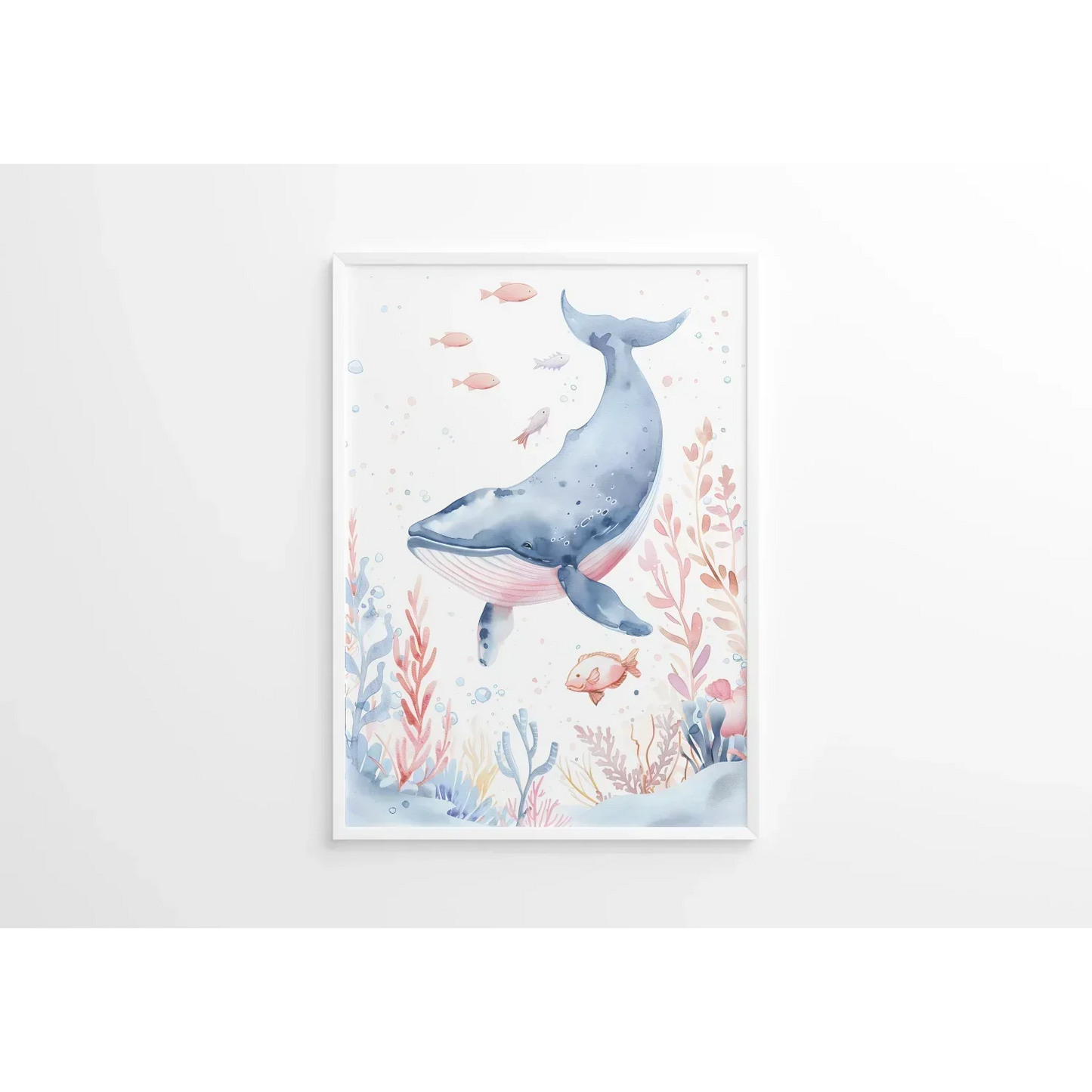 Whale Nursery Wall Art Print - Print